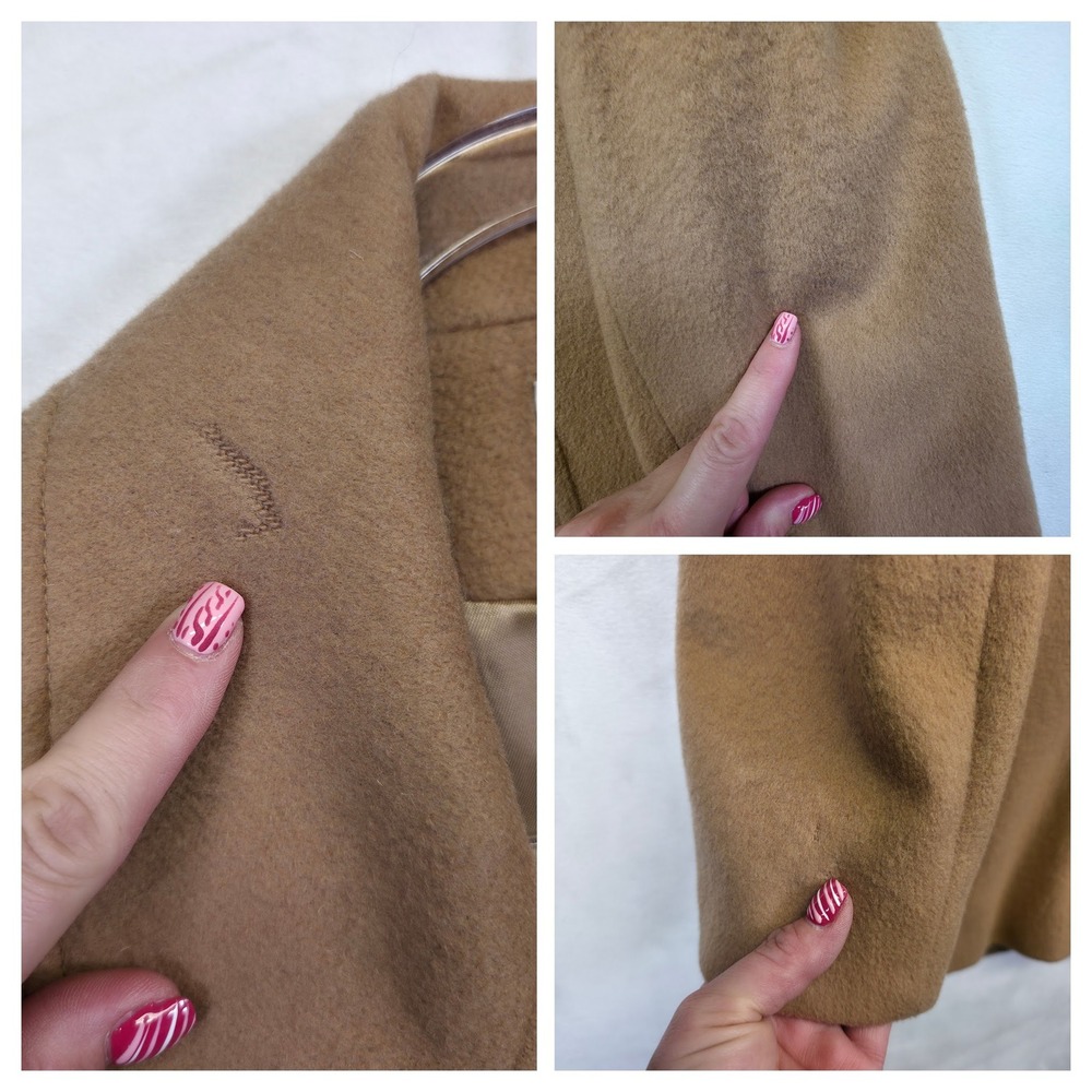 Talbots‎ Pea Coat Women 12P Brown Wool Timeless Preppy Old Money Classic READ - Picture 10 of 16